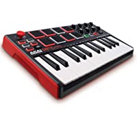 Los mejores  - AKAI Professional MPK MINI MKII - Teclado controlador MIDI USB portátil con 25 teclas- 8 pads MPC- 8 potenciómetros…